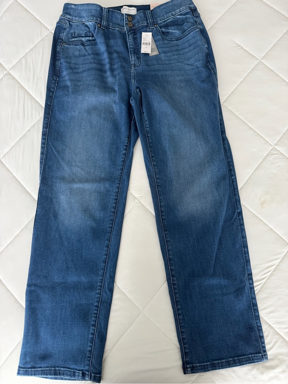 ane Bryant Tighter Tummy Straight High Rise Jeans Size 16 NWT